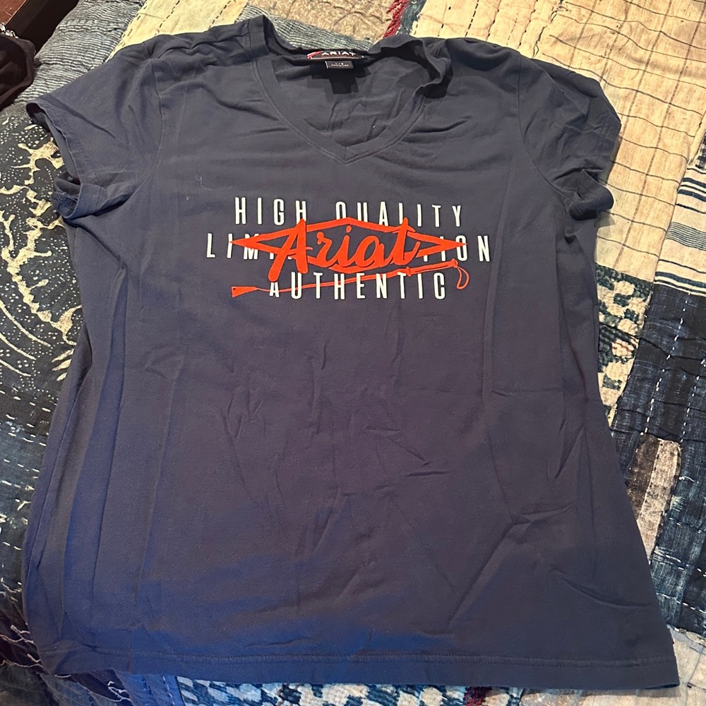 Ariat Navy T-Shirt with red Graphic